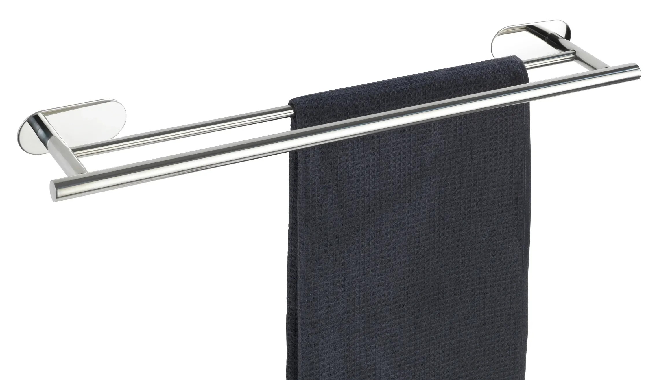 Portasciugamani Adesivo Doppio - Acciaio Inox SUS304, 70cm, Oro Spazzolato, Senza Trapano - Foto 4