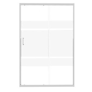 Box doccia t.b.t. con porta scorrevole, telaio effetto argento.