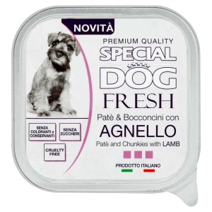 Cibo umido per cani Monge Fresh Paté e Bocconcini agnello 150 gr
