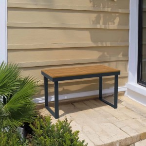 t.b.t. panca da giardino in legno e metallo per patio e giardino.