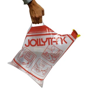 Tanica d'emergenza flessibile Jollytank, vuota, con maniglia.