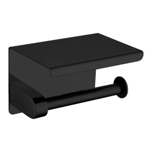 Portarotolo a parete con ripiano Idrostile 133x105 mm nero