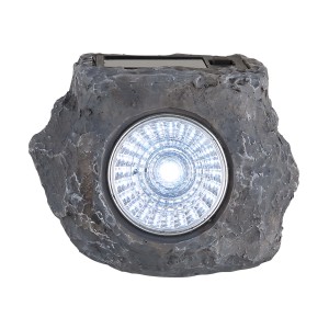Luce solare decorativa effetto pietra per il giardino.
