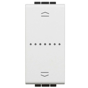 Interruttore t.b.t. per controllo tapparelle, bianco.