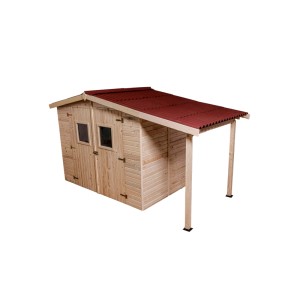 Casetta da giardino in legno sp 16 mm H210xL370xP187 cm