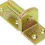 Cerniera a vite D1 zincata gialla, 115x40 mm, Ø 16 mm, per fissaggio di bandelle.