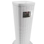 Contenitore bianco t.b.t. effetto rattan per bagno o lavanderia.