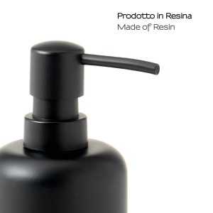 Dosasapone bagno Brenda in resina 350 ml nero matt