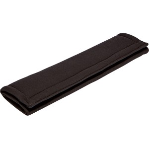 Set di cuscinetti per cintura di sicurezza OBI neri per maggiore comfort e protezione in auto.