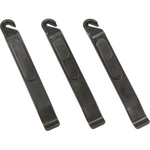 Tre levagomme neri per riparazione biciclette.