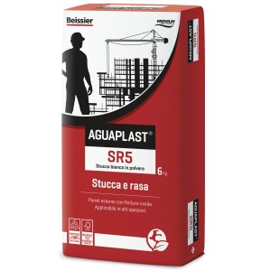 AGUAPLAST SR5 Stucco Speciale, sacco da 6kg, per superfici lisce.