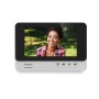 Citofono Philips con monitor e donna sullo schermo.