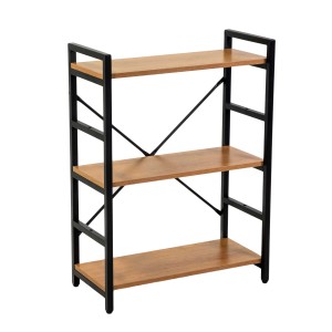 Scaffale in metallo e legno Achille 3 ripiani 60x28x83,5 cm