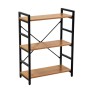 Scaffale in metallo e legno Achille 3 ripiani 60x28x83,5 cm