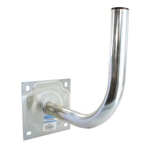 Accessorio t.b.t.: Staffa metallica argentata per accessori video.