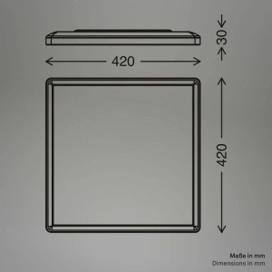 Plafoniera LED quadrata Slim Case 3000lm 4000K 42x42 cm Bianca