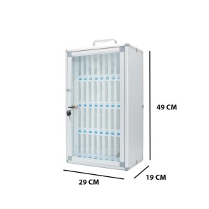 Armadietto porta cellulari 36 scomparti alluminio