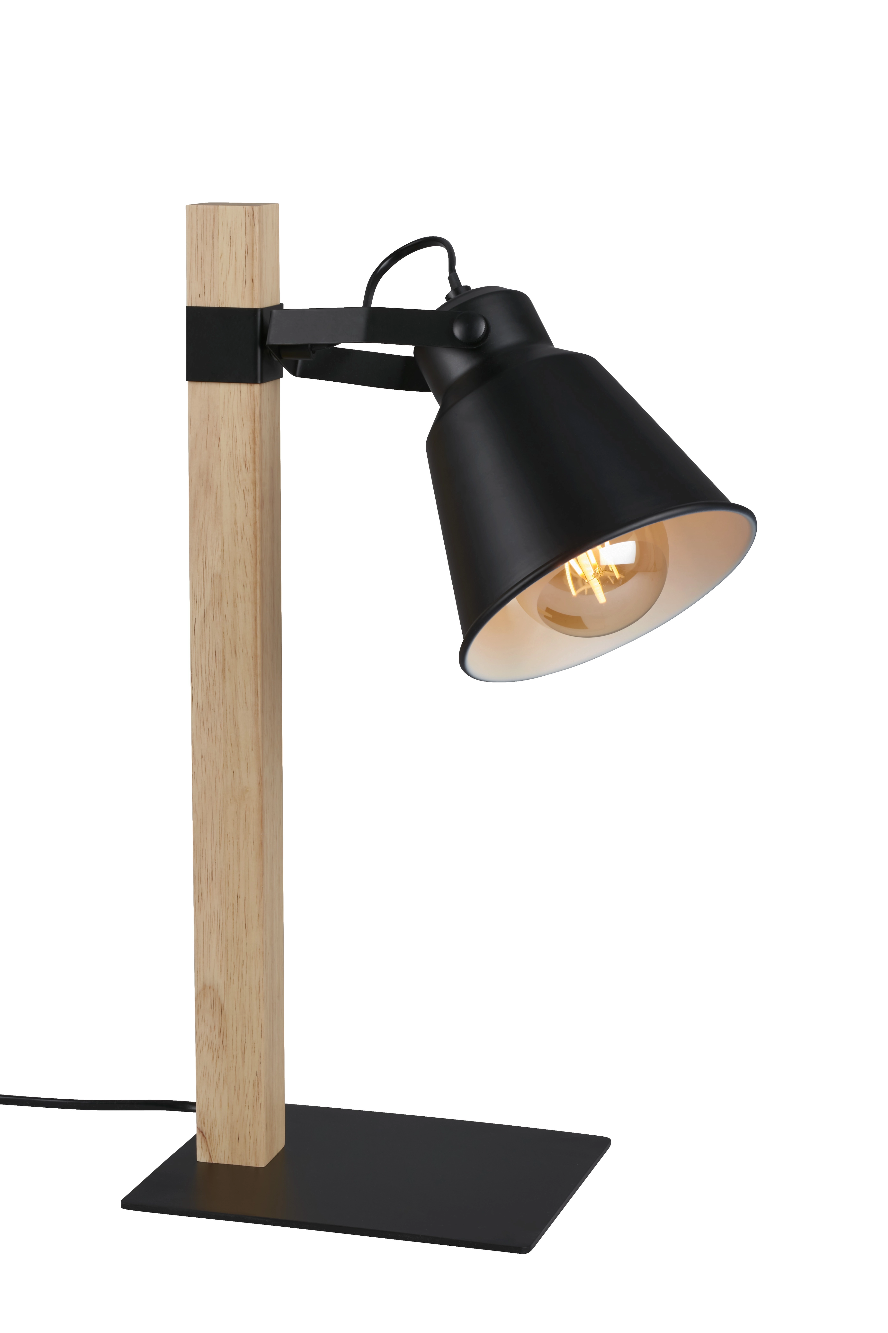 Lampada da tavolo Talle E27 lampadina esclusa H 47 cm nero e