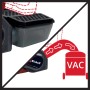 Levigatrice a nastro a batteria Einhell TP-BS 18/457 Li BL Solo con scatola raccoglipolvere e adattatore di aspirazione.