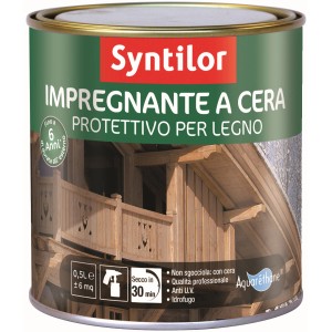 Barattolo di impregnante per legno Syntilor. Protezione del legno per esterni.