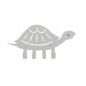 Appendiabiti t.b.t. a forma di tartaruga, grigio, con tre ganci.