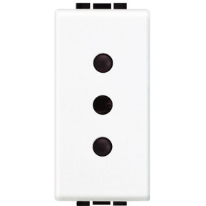 Placca bianca t.b.t. per interruttori e prese.