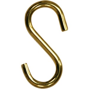 Gancio a S dorato per uso versatile in set con occhielli.