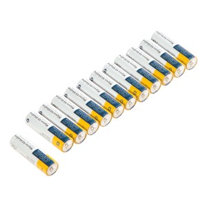 Confezione da 12 batterie CMI AA, alcaline, per es. torce