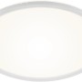 Plafoniera LED Brilo Slim bianca e rotonda, 22 W, per un'illuminazione moderna della stanza.
