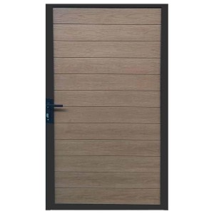 Cancello in WPC effetto legno Teck per pannello 90x180 cm legno