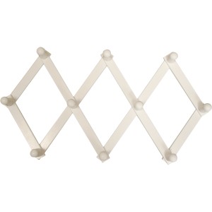 Organizer armadio t.b.t. bianco estensibile con ganci multipli.