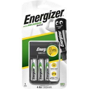 Caricabatterie Energizer con USB e 4 batterie AA. Caricatore per batterie NiMH.
