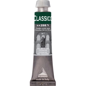 Tubo di colore ad olio verde scuro Classico.