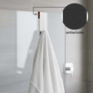 Gancio box doccia acciaio inox 30x130x12 mm