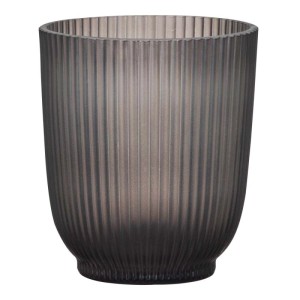 Vaso Scheurich 8.5 cm, vetro, Frosted Grey con scanalature. Elegante fioriera per orchidee.