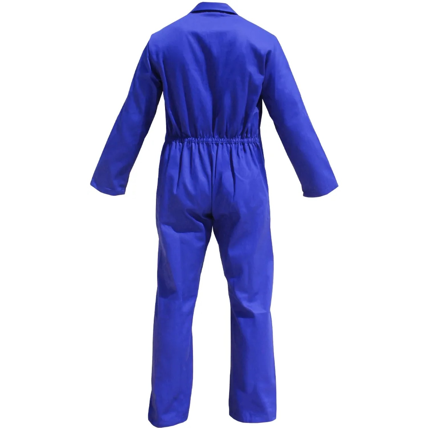 Tuta da lavoro blu vista da dietro, categoria abbigliamento da lavoro e accessori.