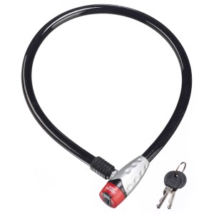 Lucchetto per bici Burg Wächter 550, cavo 80cm, con chiave.
