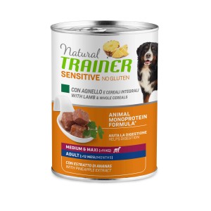 Natural Trainer Sensitive cibo per cani con agnello e ananas per cani adulti.