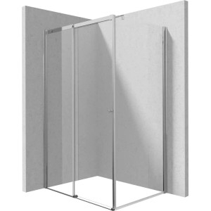 Cabina doccia rettangolare Coliseo Idrostile vetro 6 mm 1000x2000 mm cromo