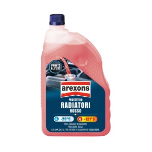 Liquido radiatore rosso Arexons, pronto all'uso, per la cura dell'auto.