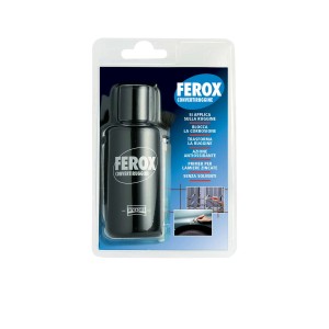 Convertitore di ruggine Ferox in contenitore con pennello, adatto come primer e per il trattamento della ruggine.
