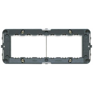 Cornice doppia grigia t.b.t. per interruttori e prese.