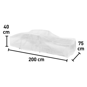 Copertura trasparente per mobili da giardino, ca. 200x75x40cm. Protegge dalle intemperie.