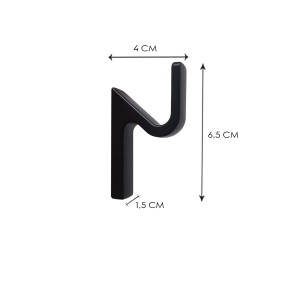 Appendiabiti nero t.b.t. con dimensioni per guardaroba.