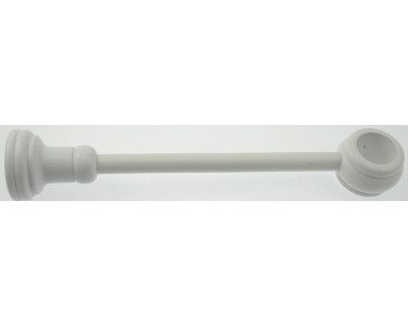 Supporto regolabile per bastone tenda Ø 3,5 x L 13-21,5 cm laccato bianco