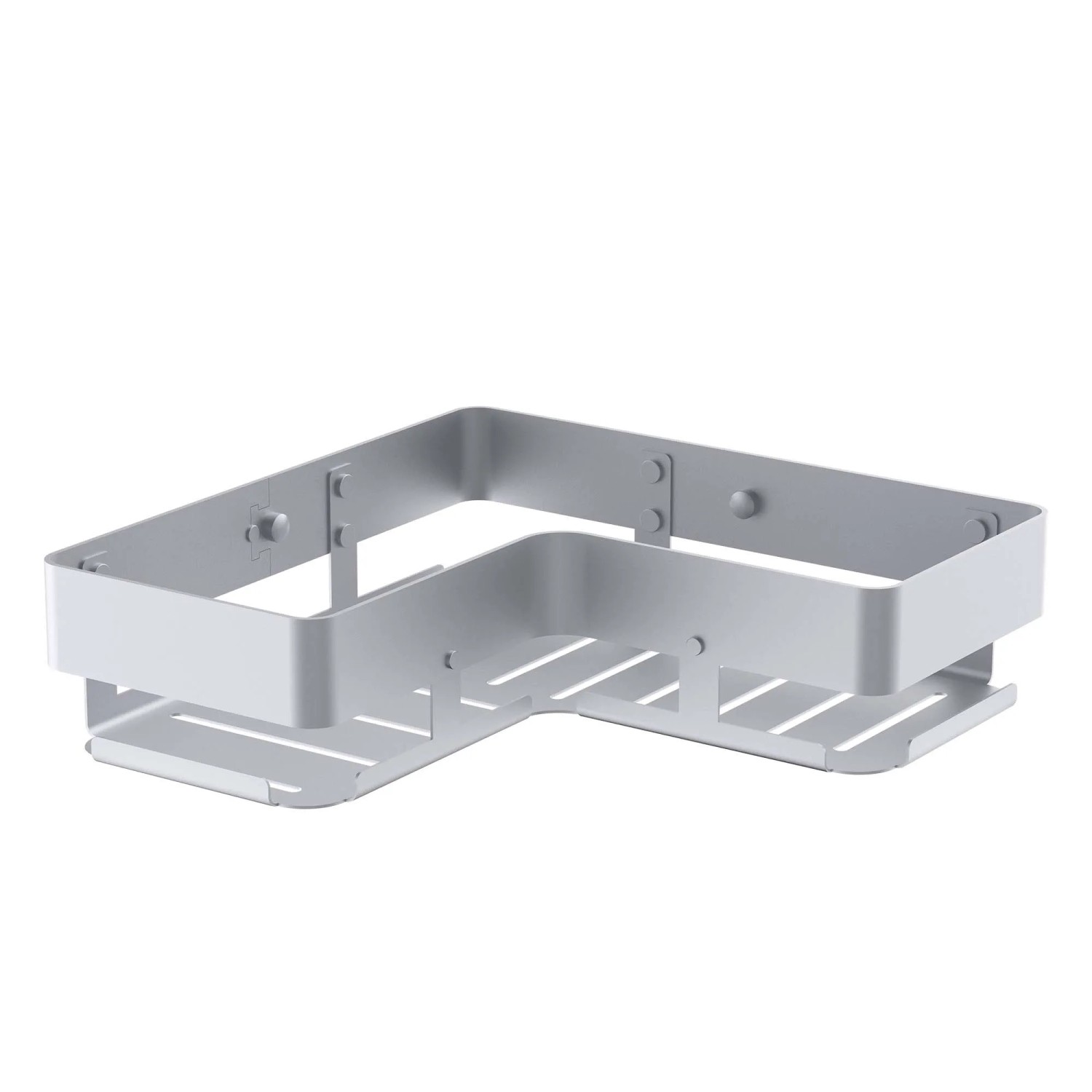 Mensola da doccia angolare da 20,3 cm – supporto da parete Geo Flatback Mensola angolare con retro piatto. Sabbia opaca