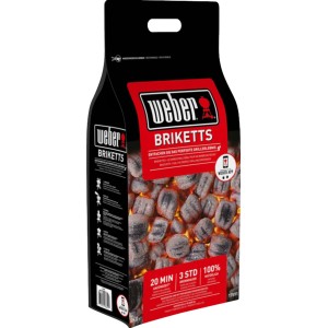 Weber Grillbrikett 8 kg in sacco: Bricchetti di carbone per griglie a carbone.