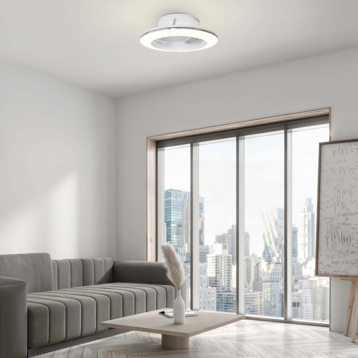 Planofiera LED 70W con ventilatore 30W Alisio Mini 16,5x52,5 cm bianco_4