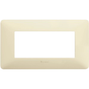 Placca t.b.t. beige per interruttori e prese.