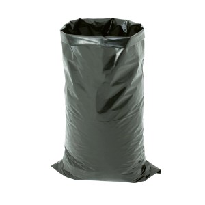 Sacco per macerie LUX nero, capacità 70 litri, per lo smaltimento di rifiuti edili.